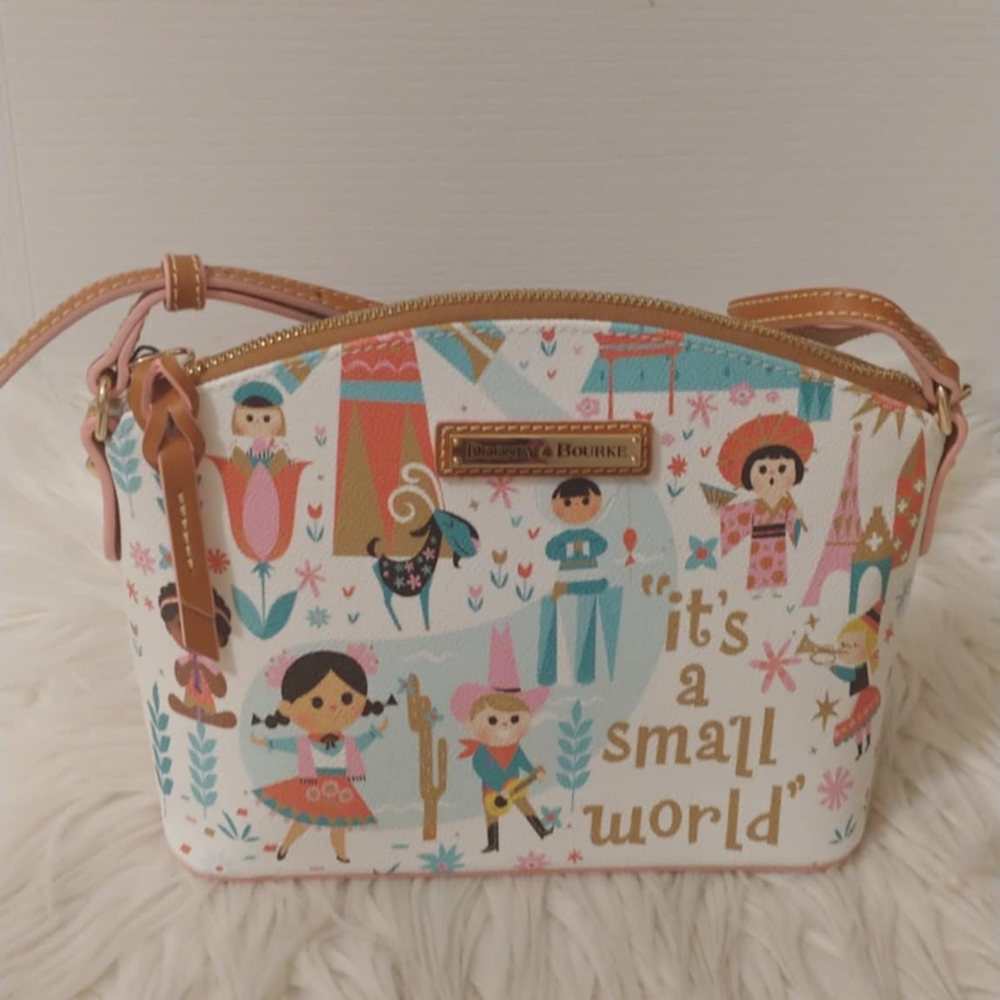 💖FIRM! NWT DISNEY PARKS X DOONEY AND BOURKE IT'S A SMALL WORLD CROSSBODY LIMITE
